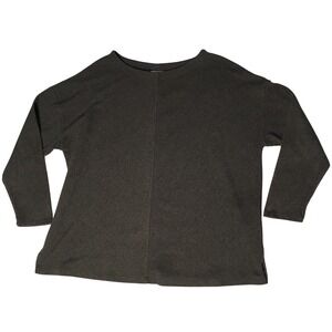 Ava‎ Viv Sweater Gray Women 2X Pullover Chest 53" Length 27.5"perfect For Layers